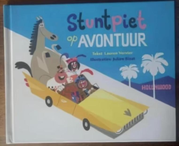 Stuntpiet op avontuur; Lauren Verster, Julien Bizat; sint, Ophalen of Verzenden, Zo goed als nieuw, Jongen of Meisje, Fictie algemeen