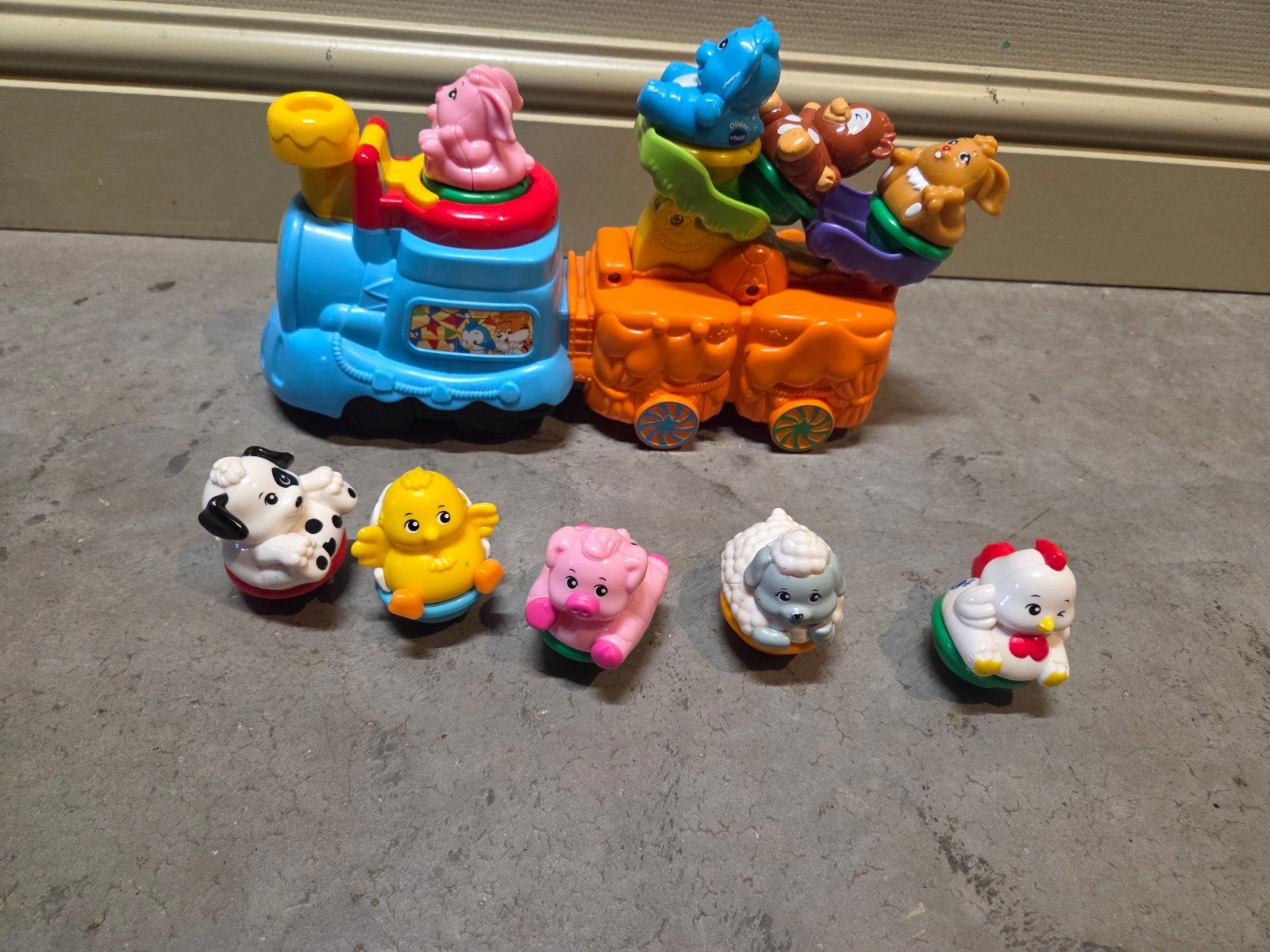 Vtech Dierentrein met tuimeldieren, Ophalen of Verzenden, Gebruikt, Overige typen, Met wieltjes