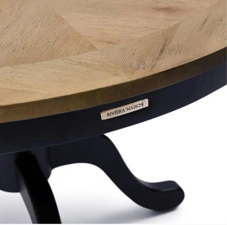 Riviera Maison La Maris Tafel - Rond Houten Eettafel, Ophalen, Zo goed als nieuw, Rond, Overige houtsoorten