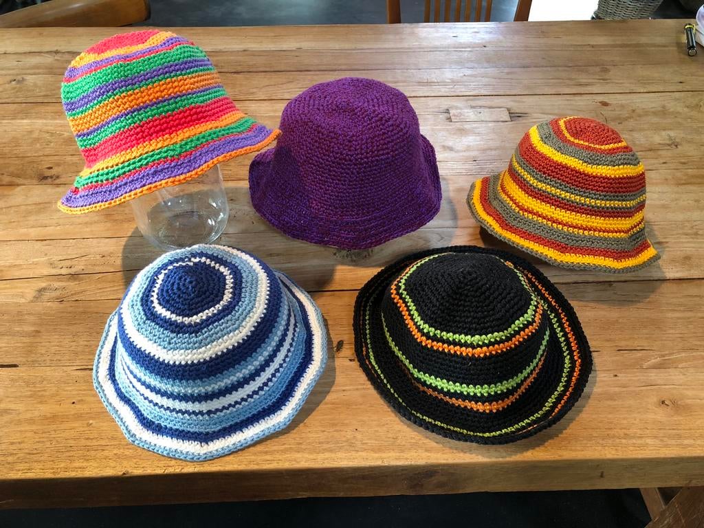 Gehaakte bucket hat /vissershoedje van katoen, Ophalen of Verzenden, Nieuw, One size fits all, Hoed