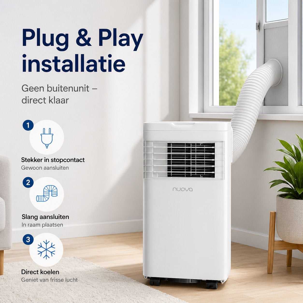 Nova Mobiele Airco 3,5 kW - Koelen,Ventileren, Witgoed en Apparatuur, Airco's, Minder dan 60 m³, Nieuw, 3 snelheden of meer, Ophalen of Verzenden