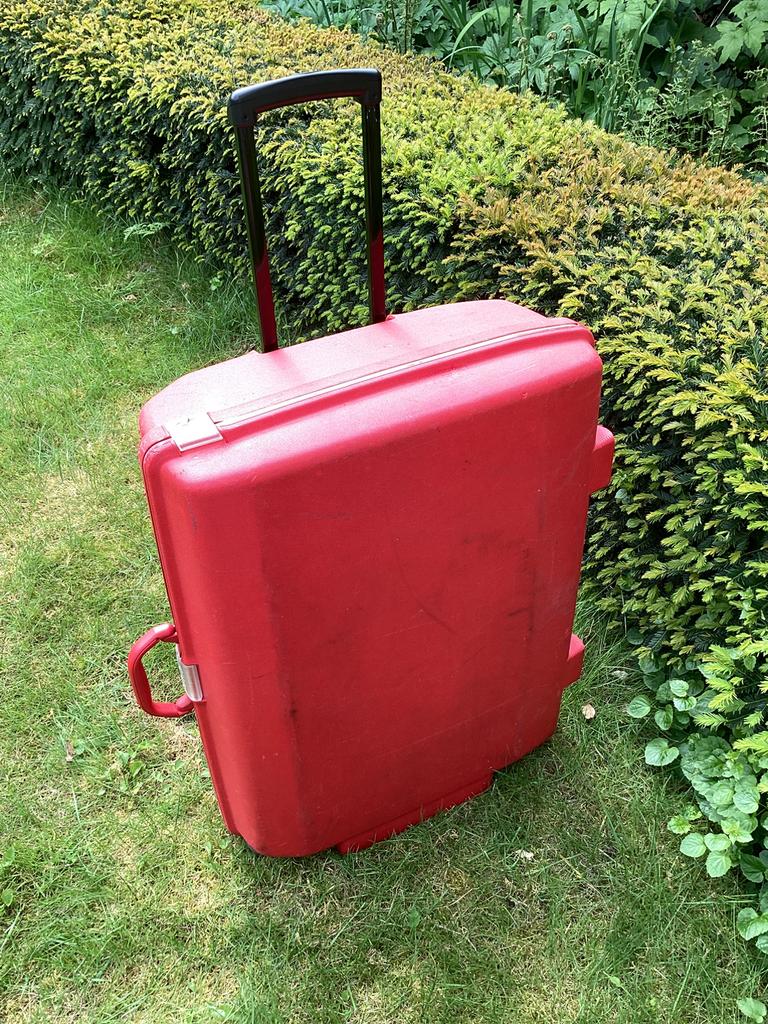 Samsonite oyster koffer op wielen, trekstang, Gebruikt, Hard kunststof, 45 tot 55 cm, 70 cm of meer