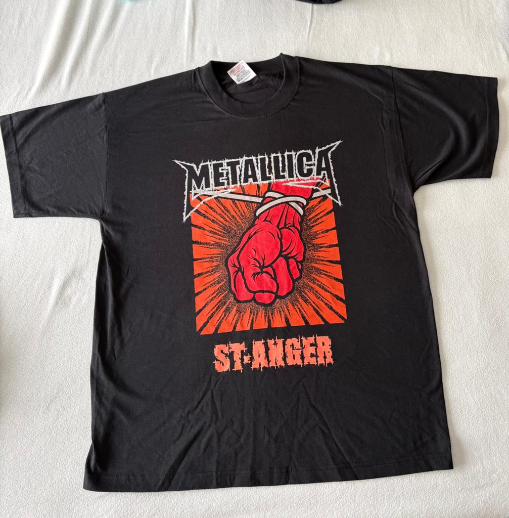 Metallica St. Anger T-shirt 2003-2004 Tour Zwart Maat L, Ophalen, Gedragen, Maat 52/54 (L), Zwart