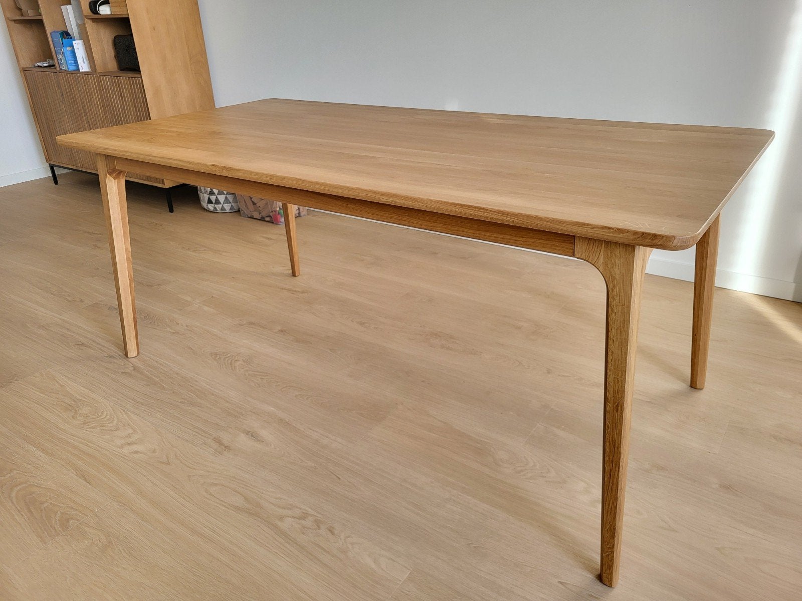 Scandinavische eettafel Fjerre (van Sav & Okse) 180 x 90, Huis en Inrichting, Tafels | Eettafels, Ophalen, Eikenhout, 50 tot 100 cm