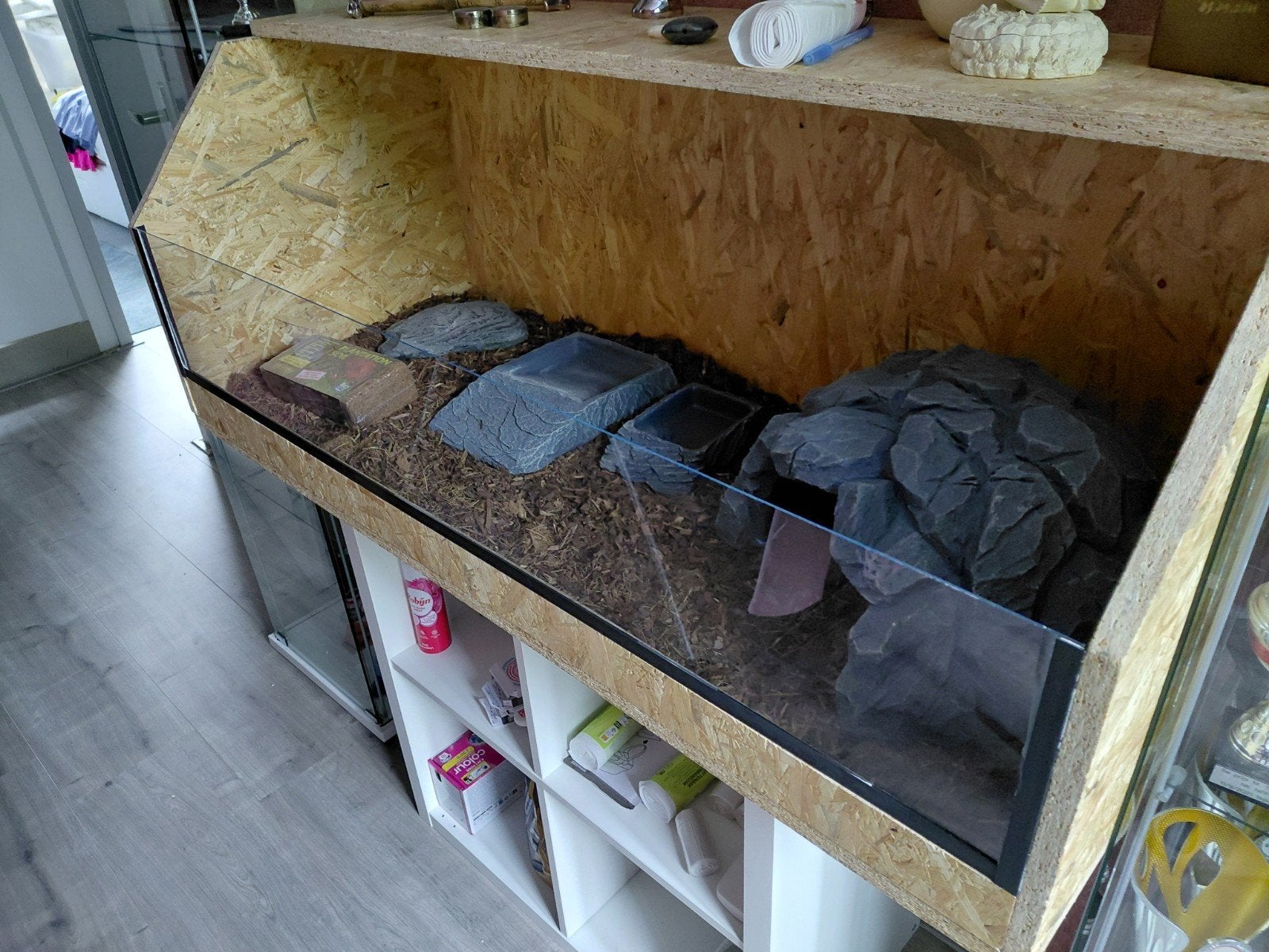 Schilpad terrarium, Ophalen, Zo goed als nieuw, Terrarium of Paludarium