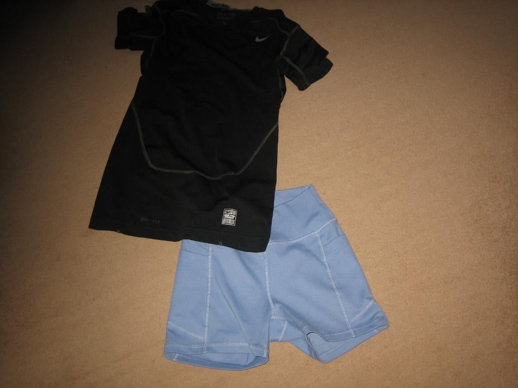 sport kleding dames, H&M, Kort, Blauw, Nieuw