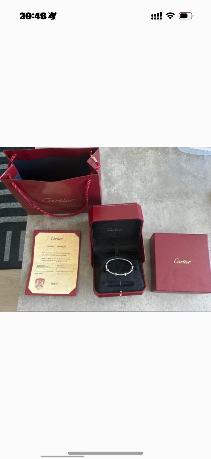 Cartier armband maat 18 op voorraad, Ophalen of Verzenden, Zo goed als nieuw, Zwart