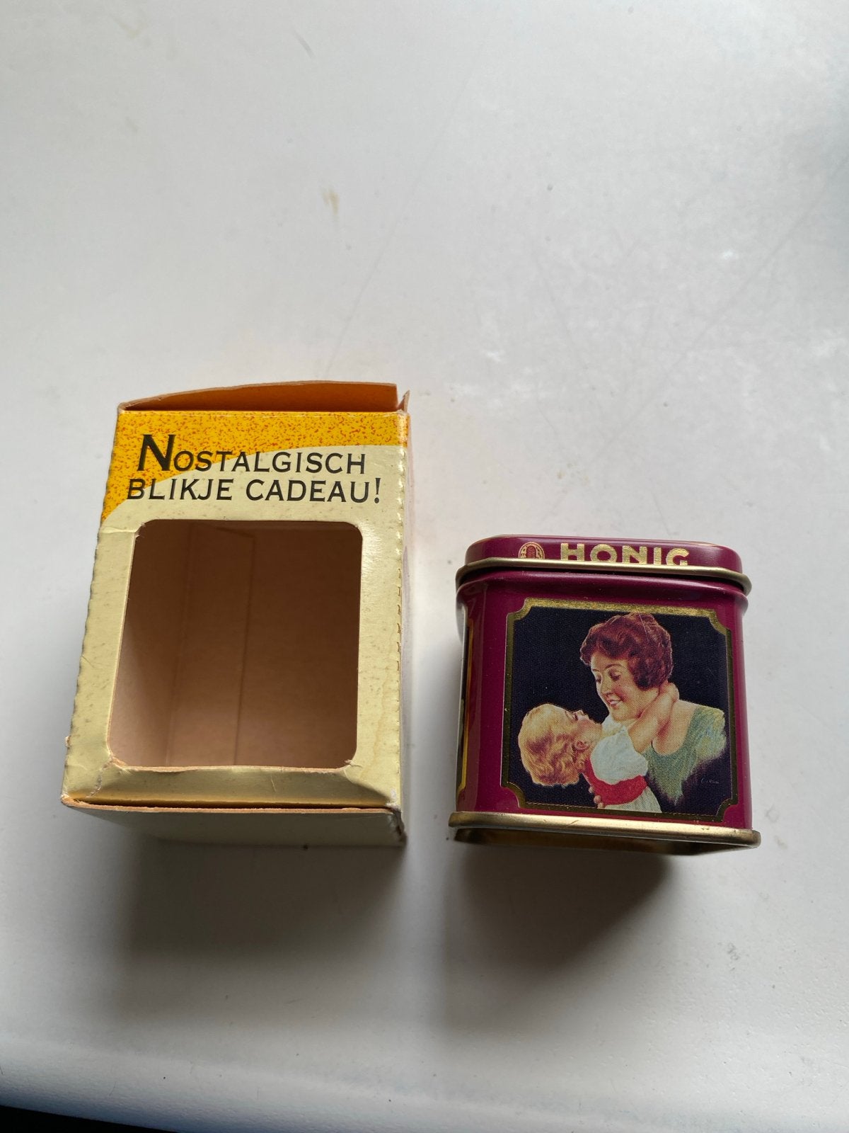 Nostalgisch Honig blikje cadeau met doosje, Ophalen of Verzenden, Nieuw, Overige, Overige merken