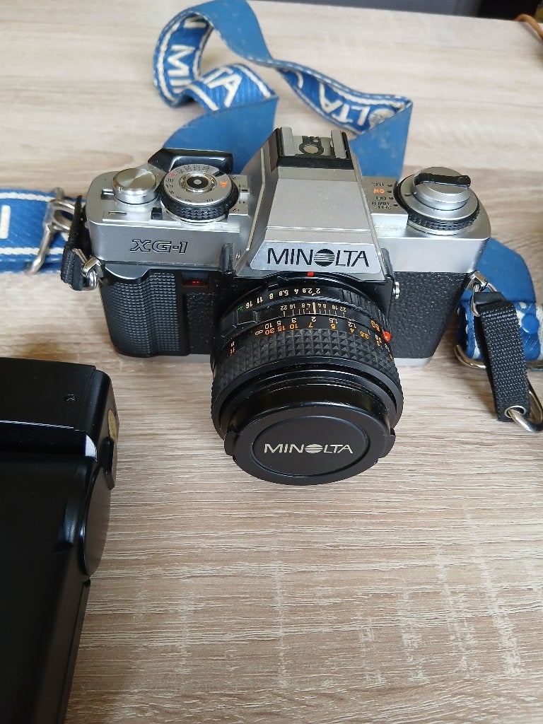 minolta met toebehoren, Gebruikt, Minolta, Spiegelreflex, Ophalen of Verzenden