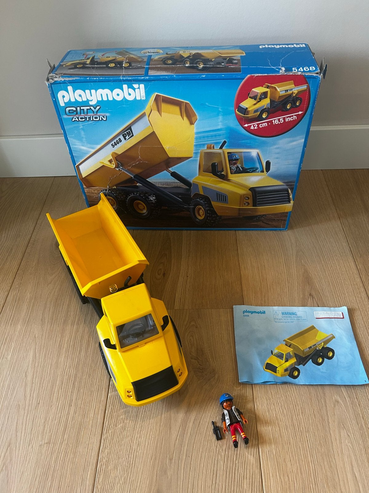 Playmobil City Action Kiepwagen 5468 met doos en instructies, Kinderen en Baby's, Speelgoed | Playmobil, Ophalen of Verzenden