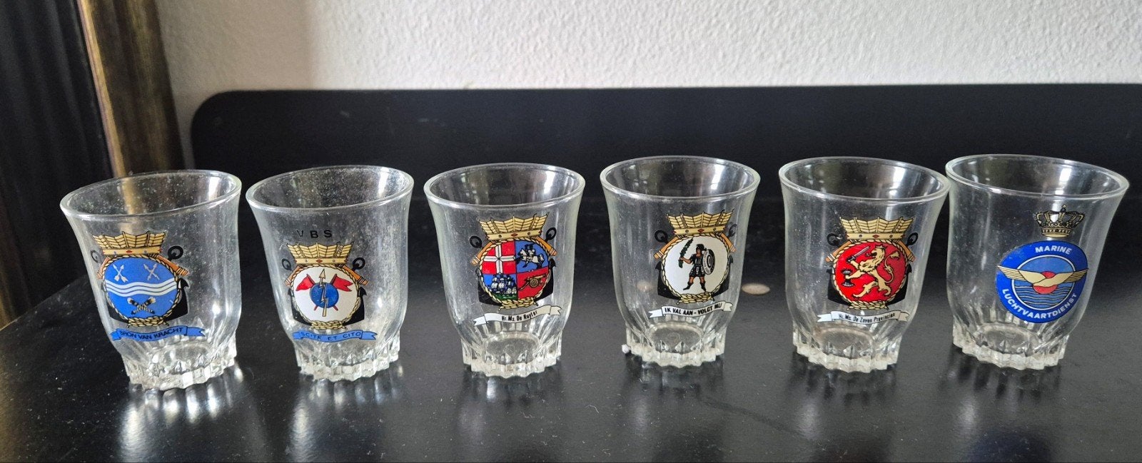 marine borrel glaasjes, Ophalen of Verzenden, Zo goed als nieuw, Borrel- of Shotglas