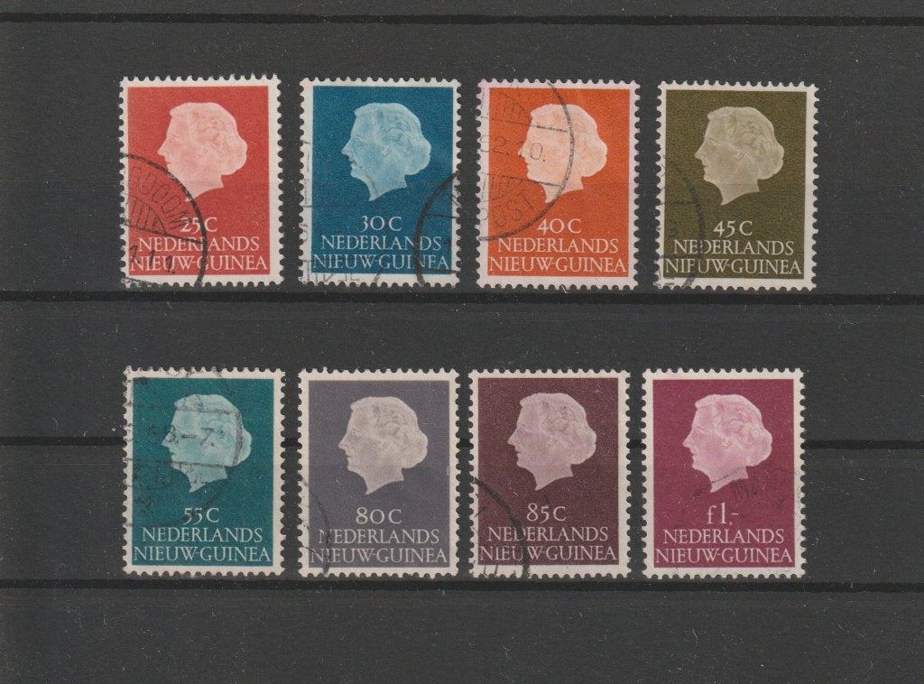 Nieuw Guinea 1954, NVPH 30 t/m 37, Gestempeld., Postzegels en Munten, Ophalen of Verzenden, Gestempeld, Nieuw-Guinea
