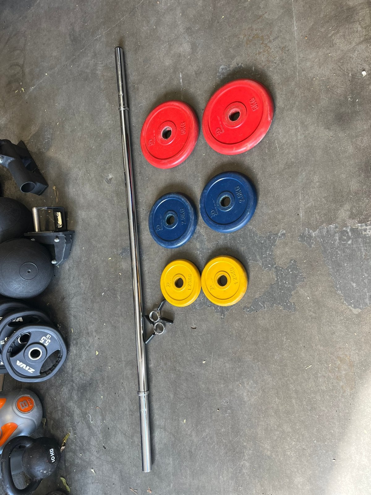 Halterset 20 kg halter stang met schijven gewichten, Gebruikt, Stang, Halterset, Halter set