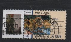 ‹(•¿•)› nl m0090 van gogh tab, Ophalen of Verzenden, Na 1940, Gestempeld