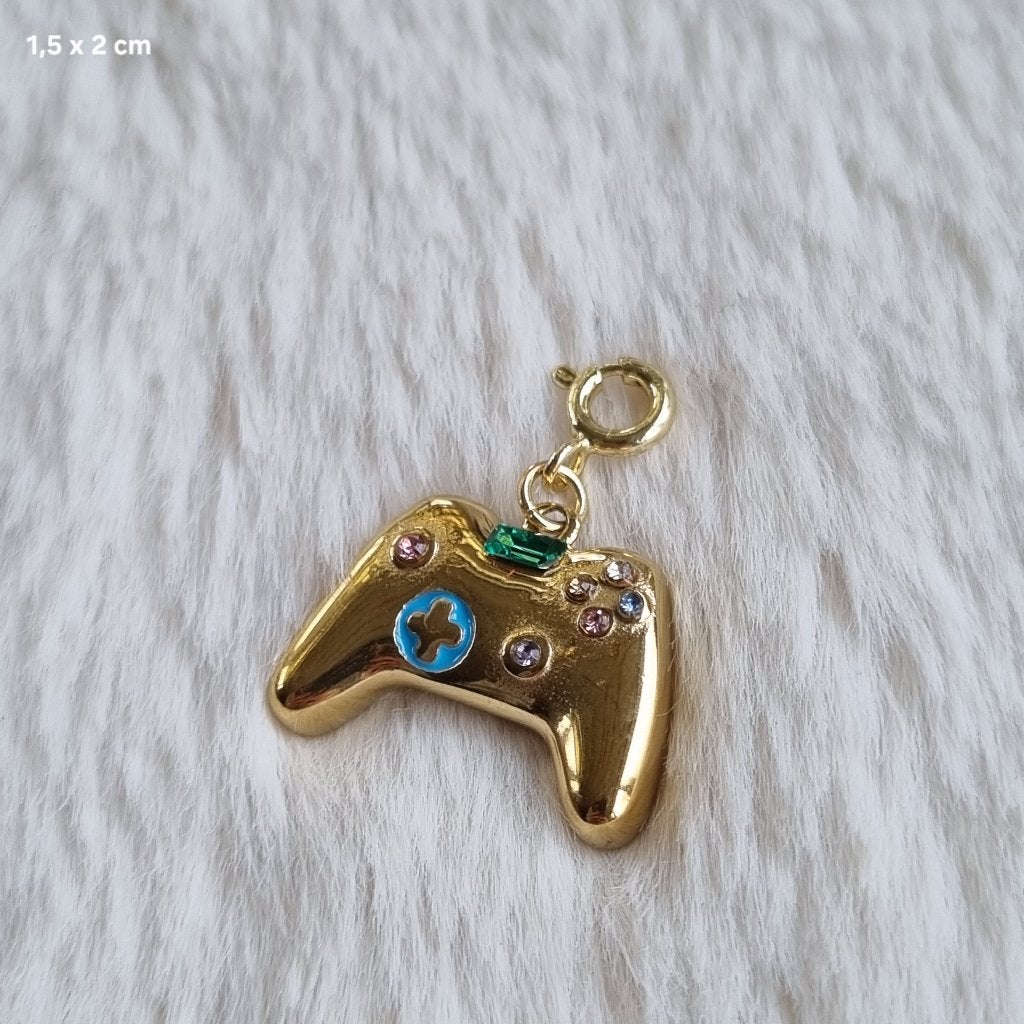 Bedel hanger rvs stainless steel charm game controller spel, Overige merken, Overige materialen, Verzenden, Nieuw