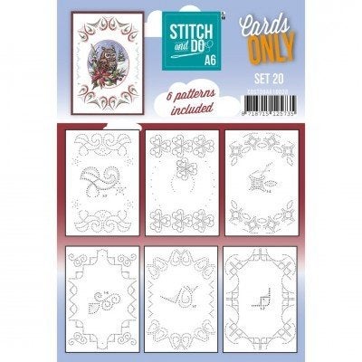 Stitch and Do A6 Cards only 20 en 6 verschillende oplegkaart, Blanco kaart of Basiskaart, ., Nieuw, Ophalen of Verzenden