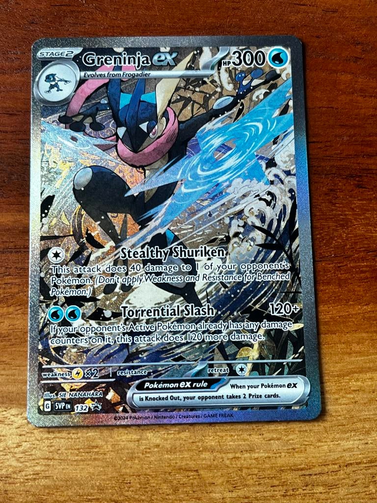 Pokemon Greninja ex promo kaart - Near Mint svp132, Ophalen of Verzenden, Zo goed als nieuw, Losse kaart, Foil
