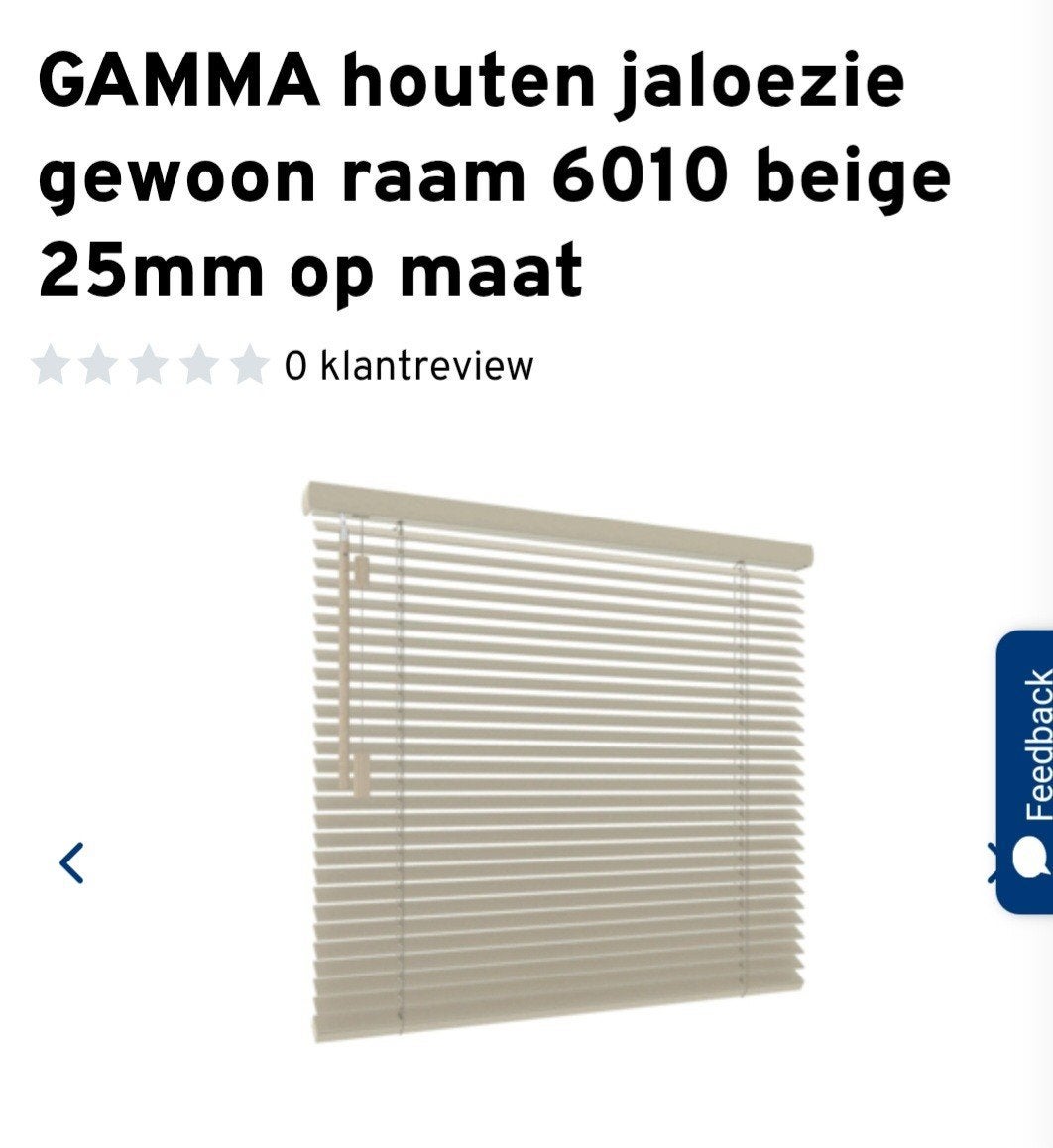 houten beige luxaflex nieuw 25mm, Jaloezie, Beige, Hout, Ophalen of Verzenden