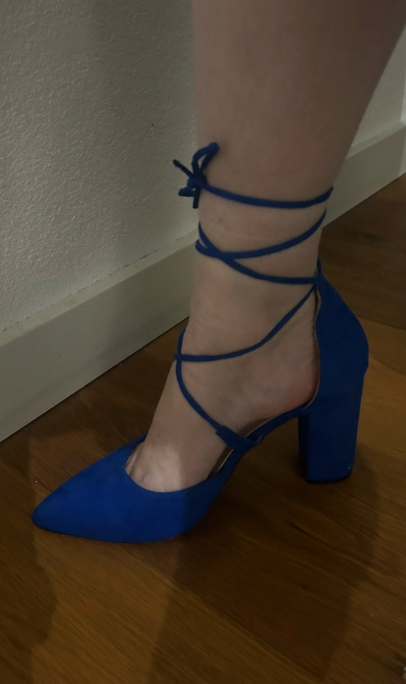 Kayla suede blauwe pumps maat 40, Ophalen of Verzenden, Nieuw, Blauw