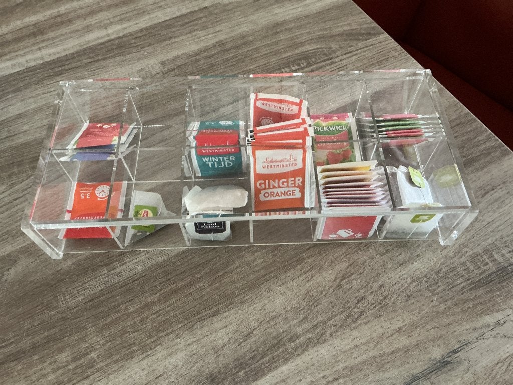 theedoos met 12 vakken, Ophalen of Verzenden, Meerkleurig, Overige materialen, Overige merken