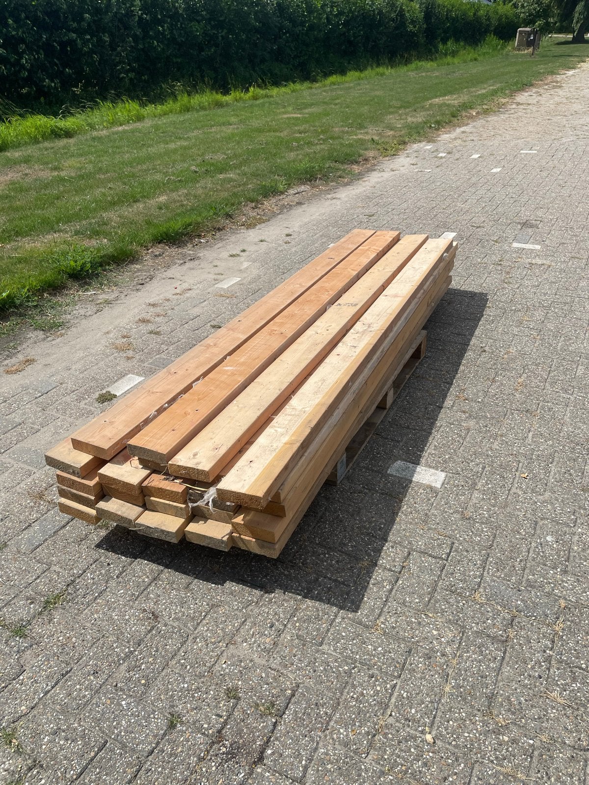 Houten balken 24 stuks, Ophalen