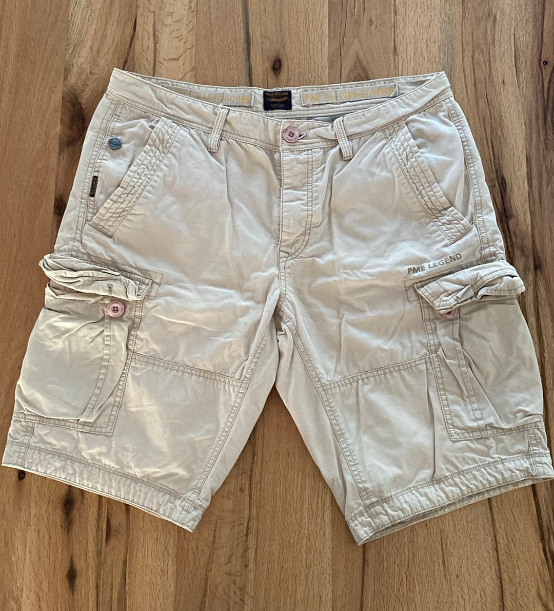 PME Legend cargoshort beige maat 38, Kleding | Heren, Verzenden, Zo goed als nieuw, Maat 52/54 (L), Beige