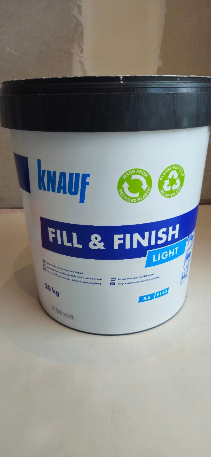 Knauf Fill & Finish Light +- 15 kg, Doe-het-zelf en Verbouw, Ophalen, Wit, 20 liter of meer, Verf