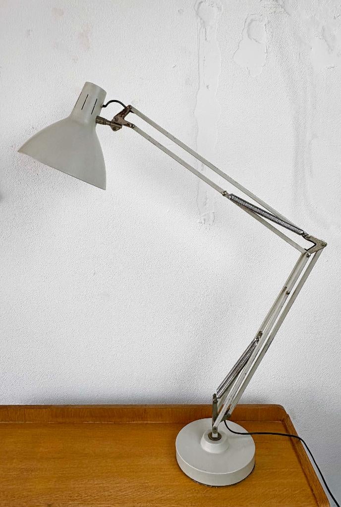 Vintage industriële Hala bureaulamp, Ophalen, Gebruikt, Vintage, Metaal