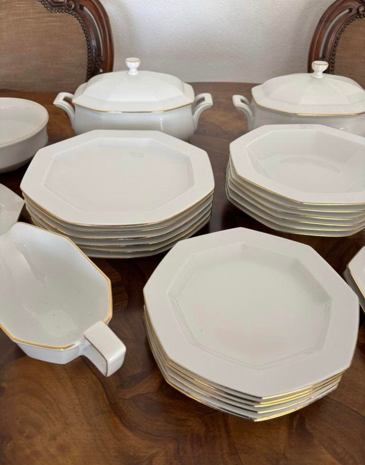 26 delig Schumann Arzberg servies wit met goudkleurig randje, Ophalen