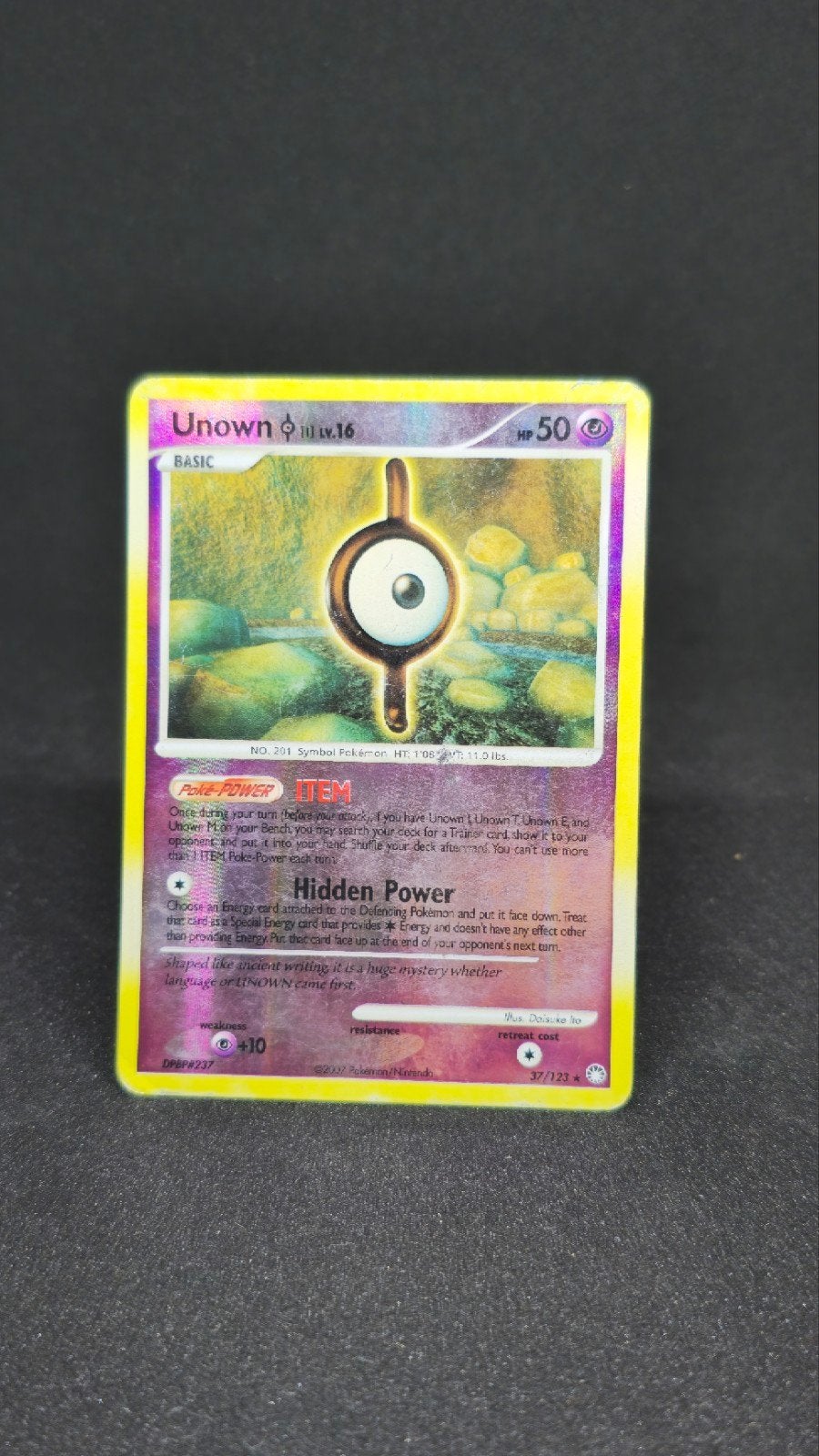 Unown 37/123 reverse holo, Ophalen of Verzenden, Zo goed als nieuw