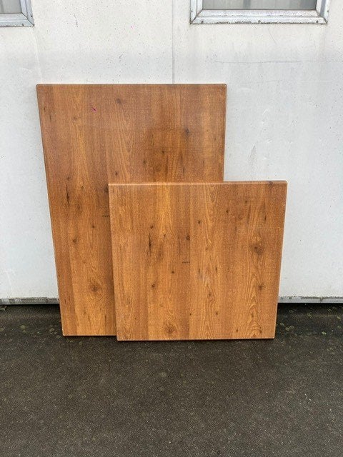 15 stuks terras tafelbladen werzalit outdoor Pinie 80x80 cm, Ophalen, Zo goed als nieuw