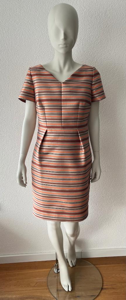 Natan jurk EU 38 goud strepen feestelijk chic, geplooid, Kleding | Dames, Jurken, Zo goed als nieuw, Maat 38/40 (M), Overige kleuren