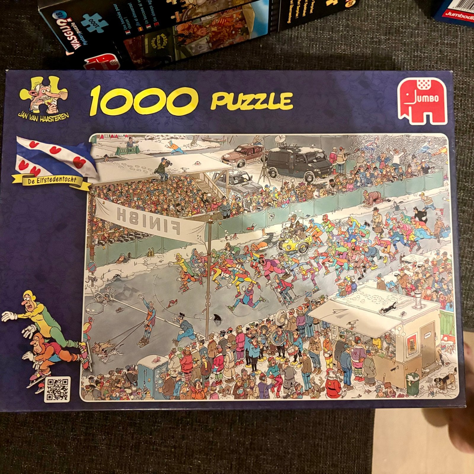 Jan van Haasteren De Elfstedentocht 1000 stukjes puzzel, Ophalen of Verzenden, 500 t/m 1500 stukjes, Zo goed als nieuw, Legpuzzel