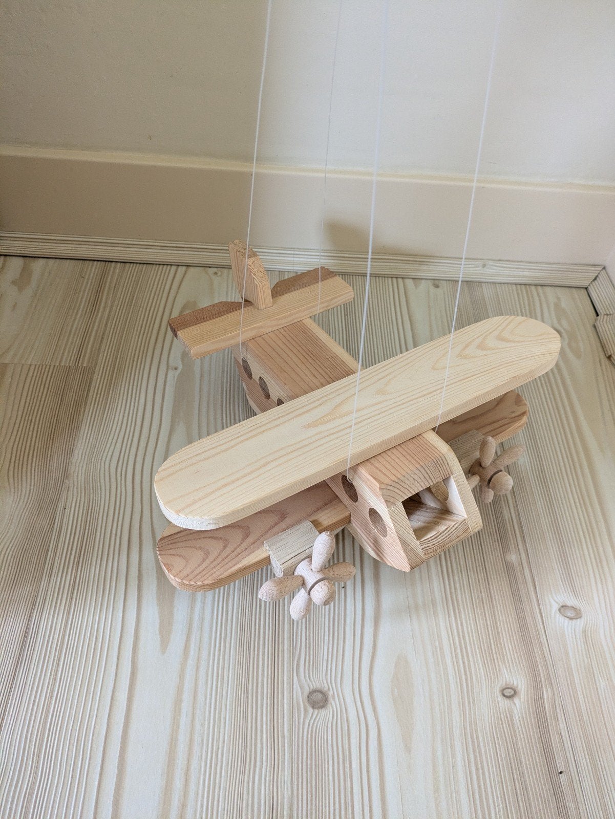 Houten vliegtuig, om op te hangen, Kinderen en Baby's, Ophalen, Nieuw, Wanddecoratie