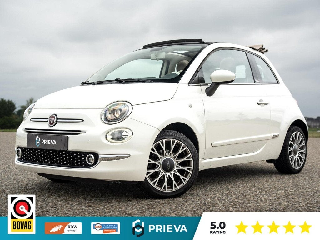Fiat 500C 1.2 Lounge Nieuwe D-riem* Vol Leder* Cabrio*, Auto's, Fiat, Bedrijf, Te koop, 500C, ABS, Airconditioning, Android Auto