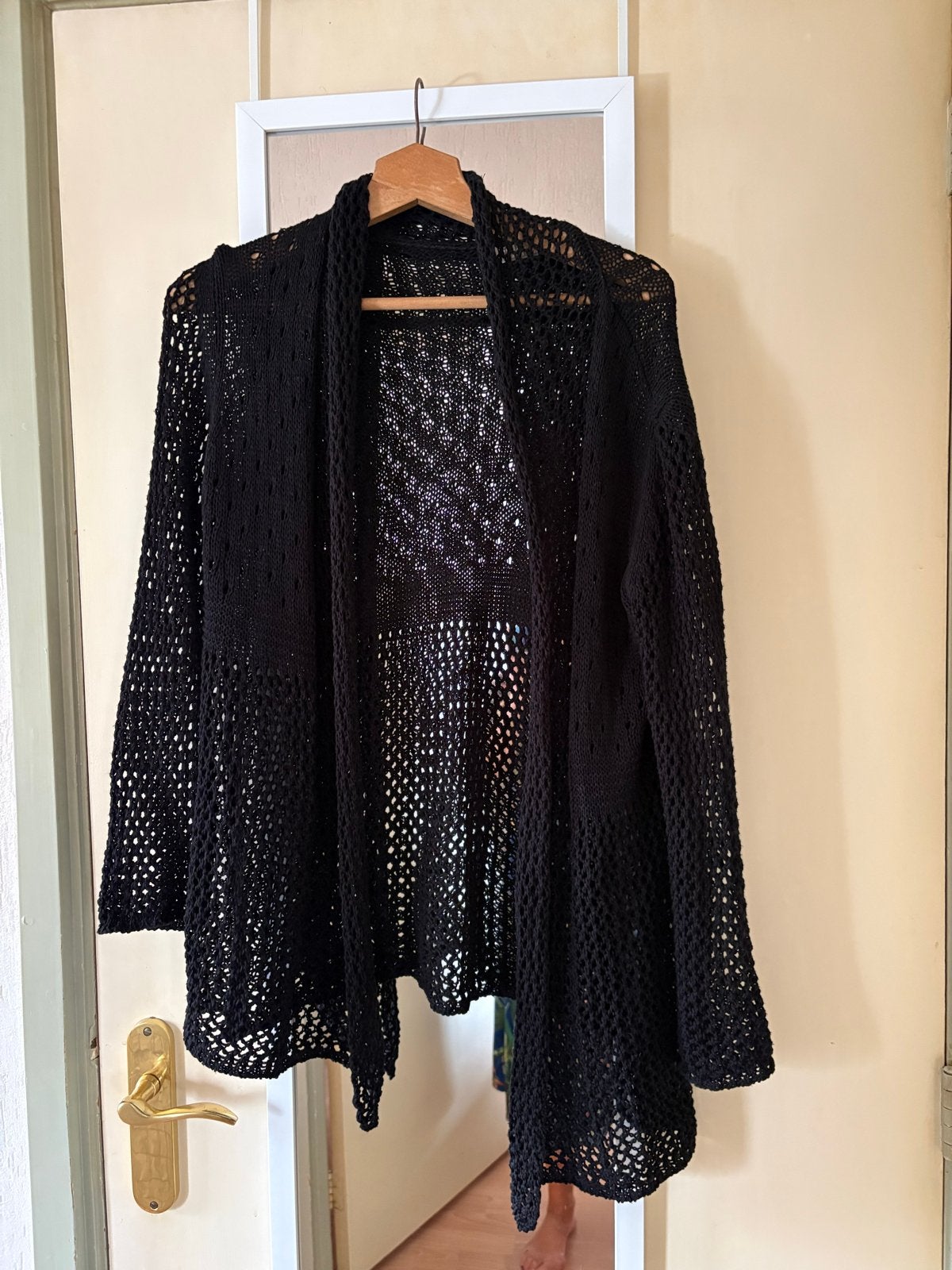 Leuk zwart gebreid vest, Ophalen, Gedragen, Maat 38/40 (M), Zwart