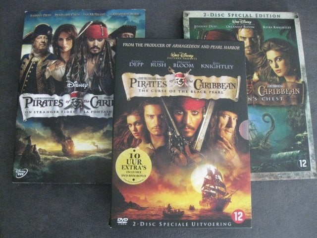 PIRATES OF THE CARRIBEAN COLLECTION - samen 5 DVD'S, Vanaf 12 jaar, Ophalen, Zo goed als nieuw, Actie