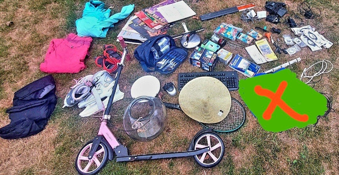 gratis rommelmarkt spul o.a. step lp's Adapters racket skipa, Diversen, Rommelmarktspullen, Ophalen