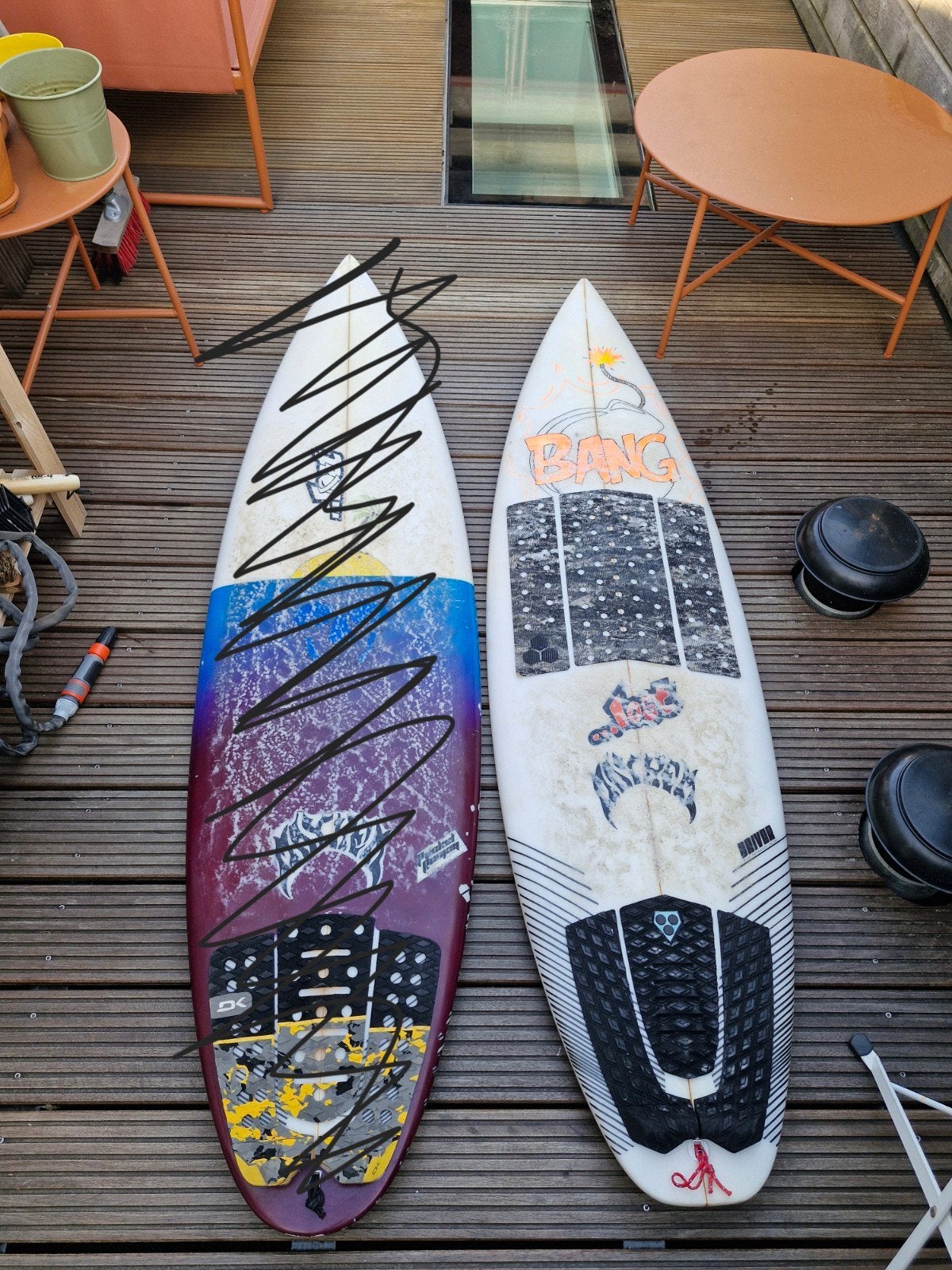 Lost Mayhem Shortboards 5'8, Watersport en Boten, Ophalen, Gebruikt, Shortboard