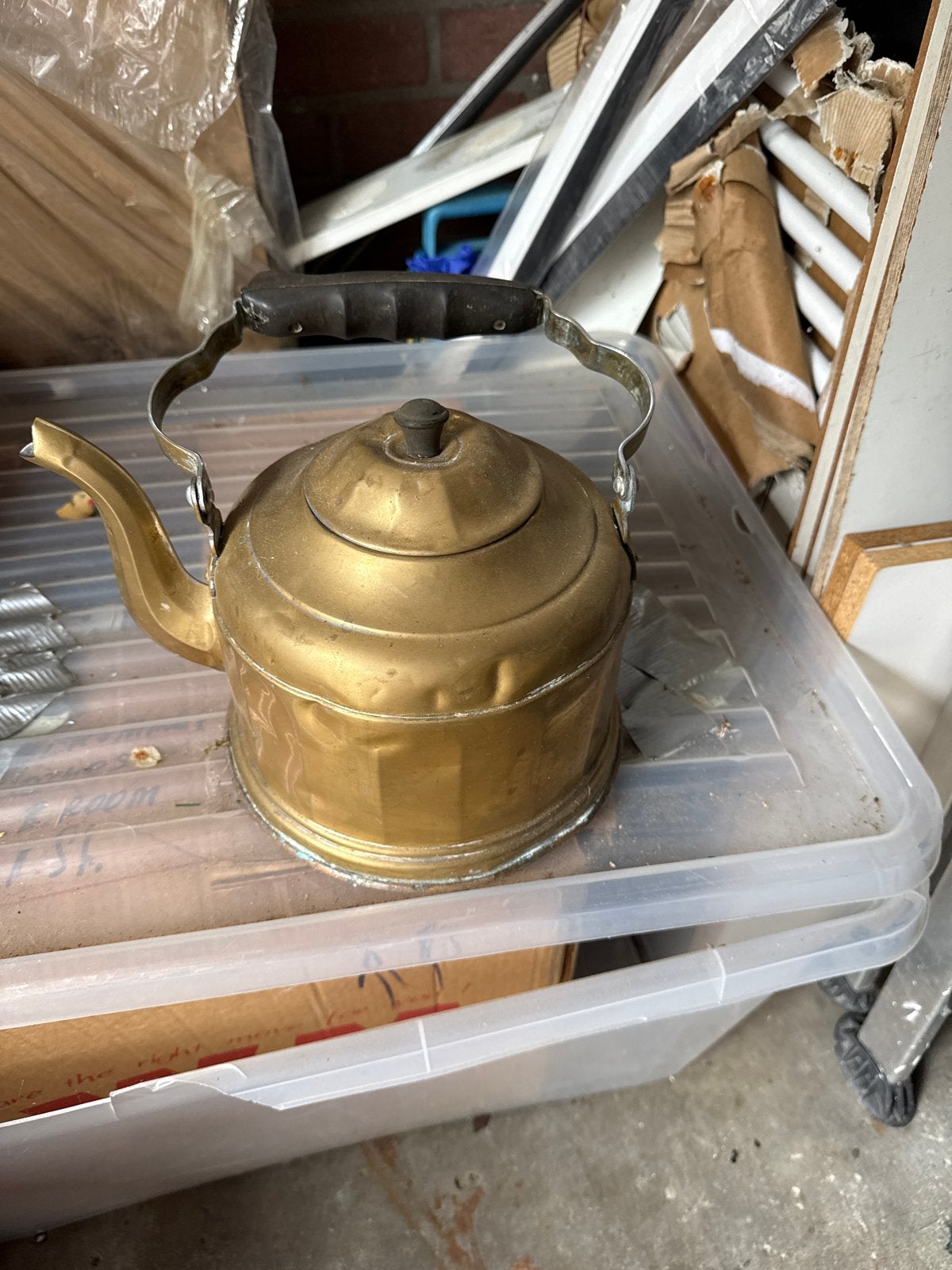 Vintage Koperen Theeketel met bakkeliet Handvat, Ophalen, Koper