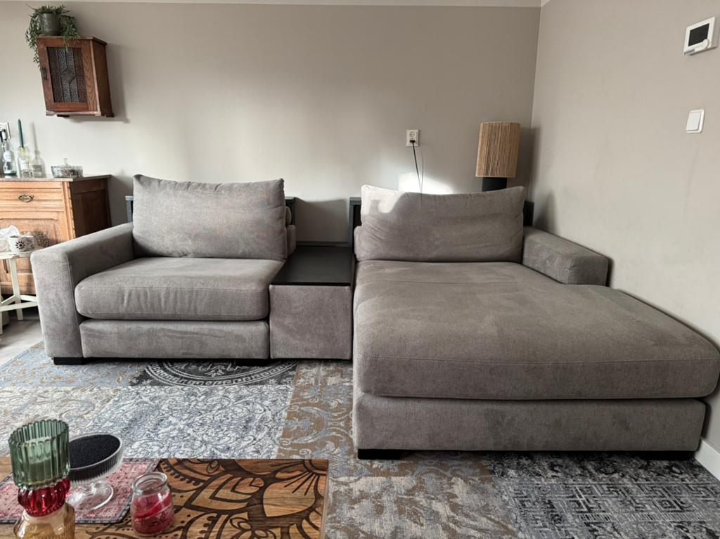 Toffe hoekbank met brede lounge, Ophalen, 250 tot 300 cm, 100 tot 125 cm, Driepersoons