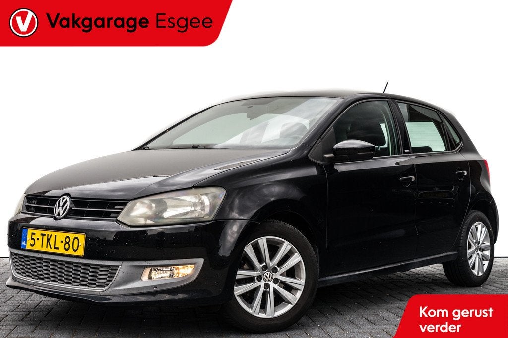Volkswagen Polo 1.2 Style | 5 Deurs | Airco | Meeneemprijs |, Euro 5, 967 kg, Zwart, Elektrische ramen