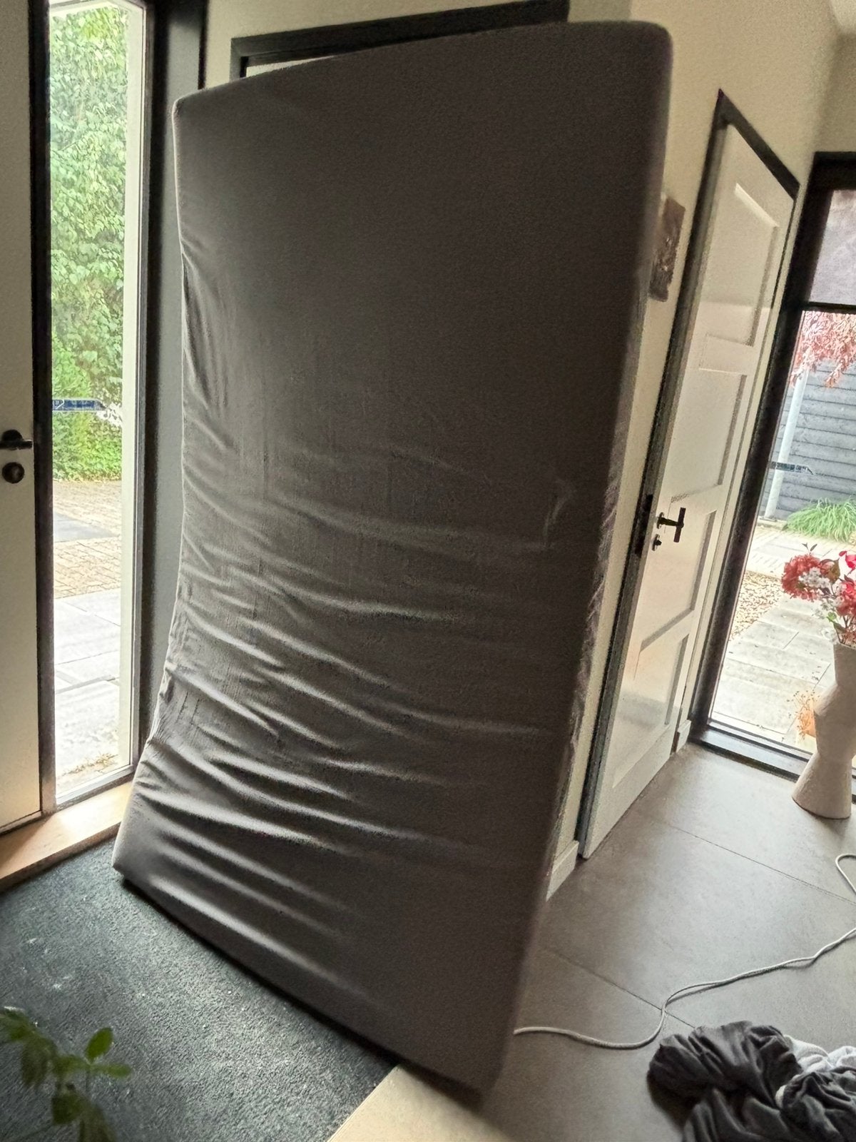 Schuimrubber matras uit Cabanon Manga vouwwagen 200x120cm, Huis en Inrichting, Ophalen, Zo goed als nieuw, Twijfelaar, 200 cm