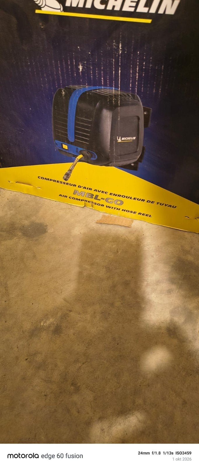 Michelin MBL60 Luchtcompressor met Slanghaspel, 100 liter of meer, Ophalen, Nieuw, 6 tot 10 bar