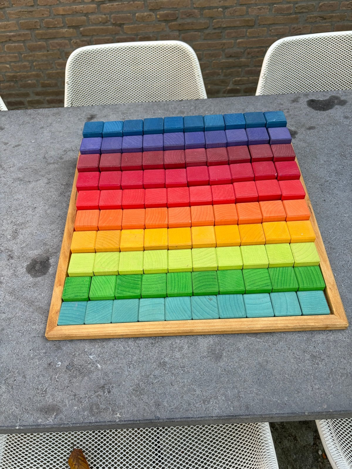 Grimm's Houten Blokkenset Regenboog - Educatief Speelgoed, Kinderen en Baby's, Ophalen, Gebruikt, Overige typen