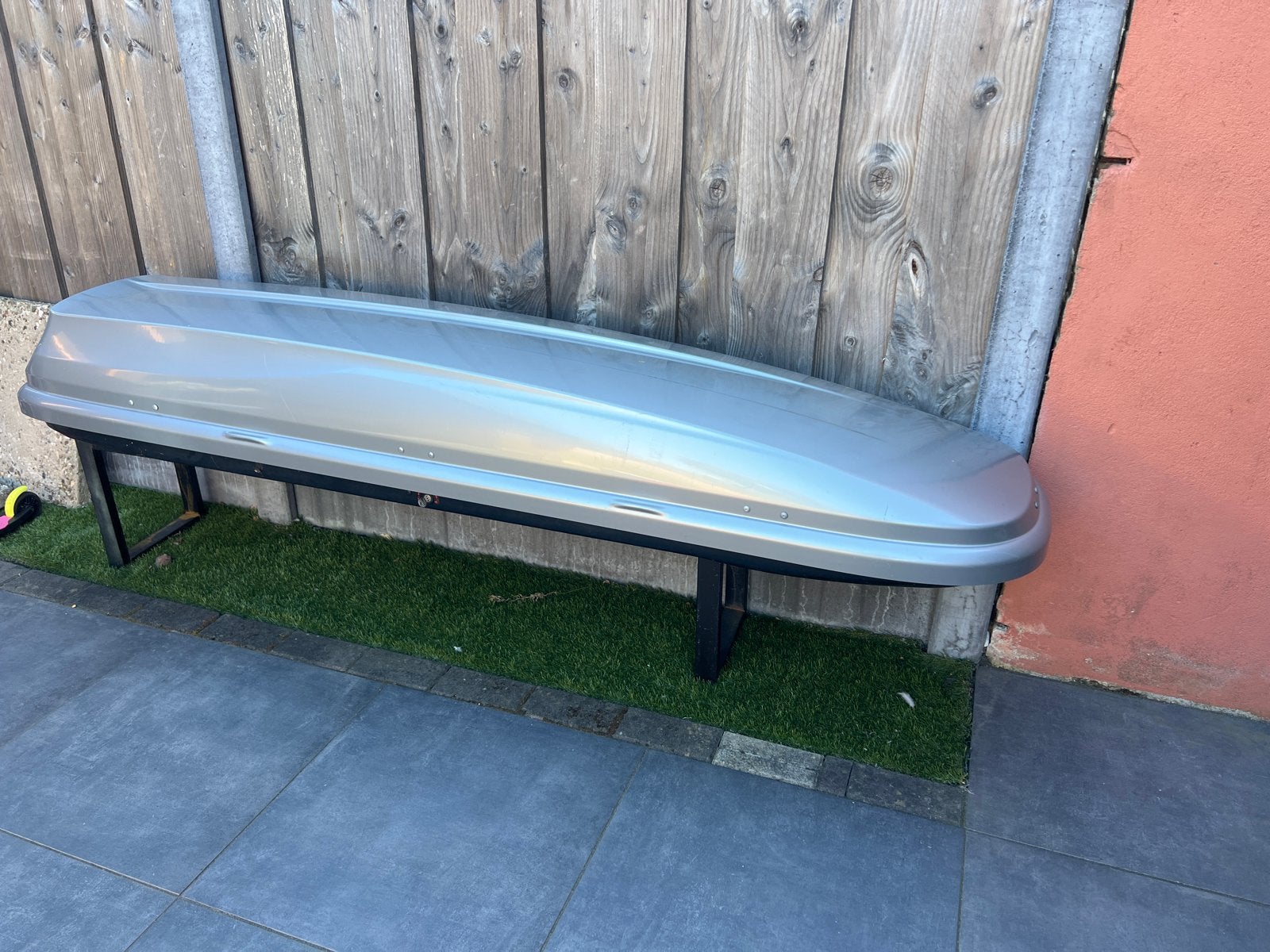 Dakkoffer 300L met verstelbare dakdragers (220x50x30cm), Ophalen, Gebruikt