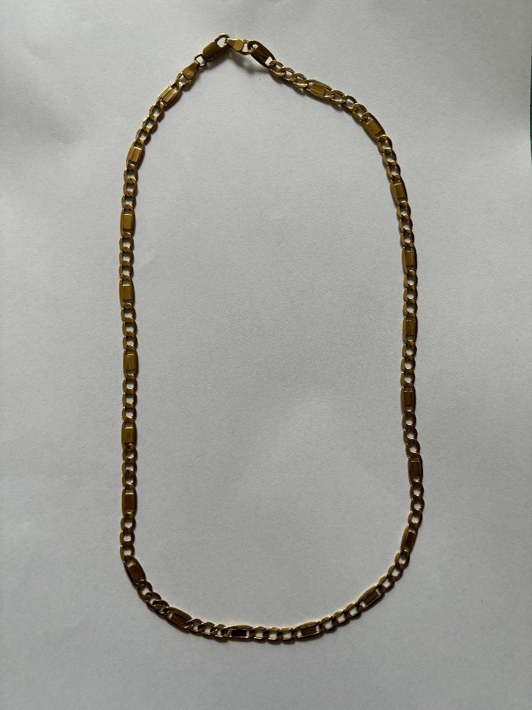 Herenketting 14k 585 goud, Ophalen, Zo goed als nieuw, Goud, Goud