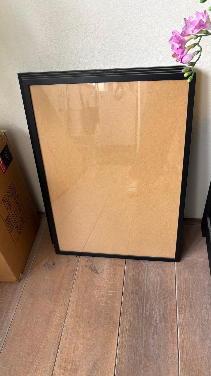 Zwarte fotolijsten (4 stuks) - 50x70 cm, Ophalen, Kunststof, Zo goed als nieuw, Fotolijst