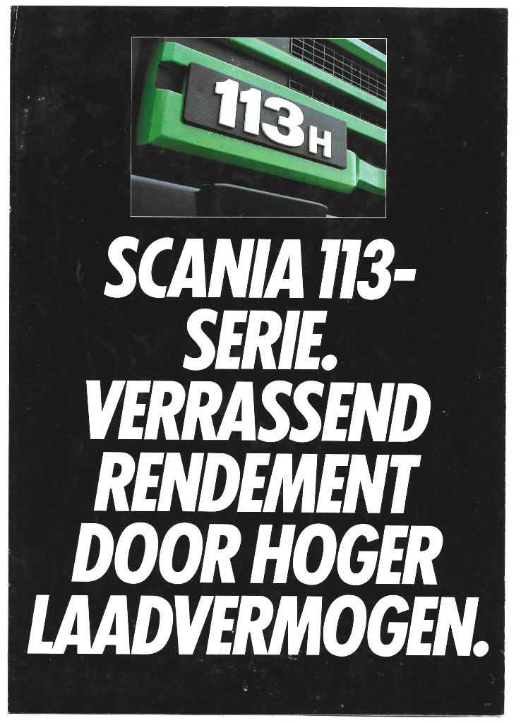 Scania 113 serie folder (sc069) vrachtwagen camion lkw, Ophalen of Verzenden, Zo goed als nieuw, Vrachtwagen