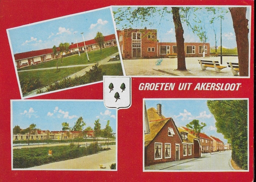Ch448 Ongelopen ansichtkaart groeten uit akersloot, Ophalen of Verzenden, 1980 tot heden, Ongelopen